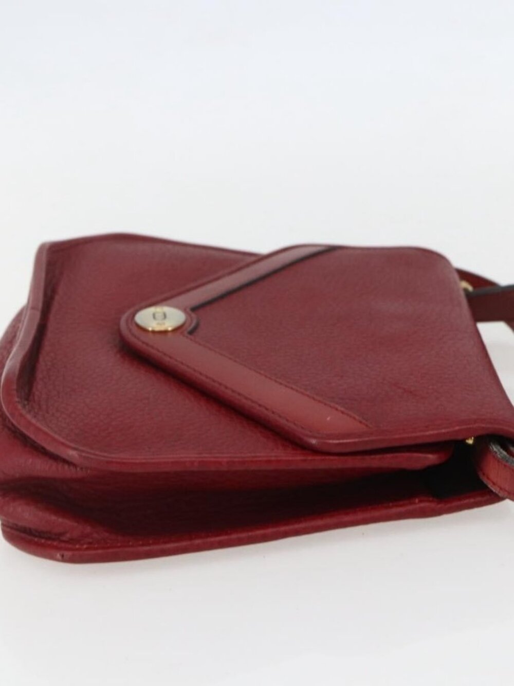 Christian Dior Hand Bag Leather 2way Red Gold Auth BA8209 - Picture 5 of 16
